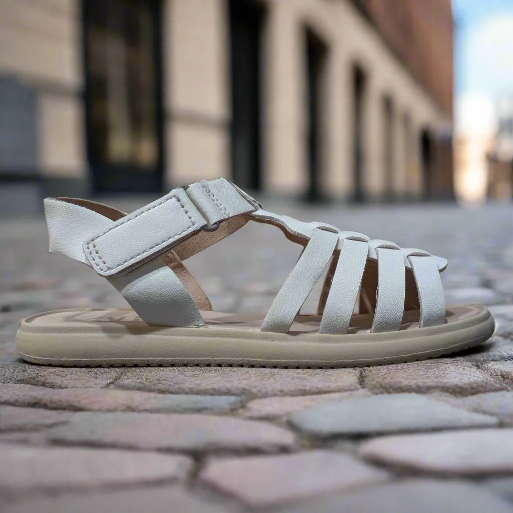 ZARA Off-White Tula Fisherman Sandals - Kids Size: UK 8 / EU 26 / US 9