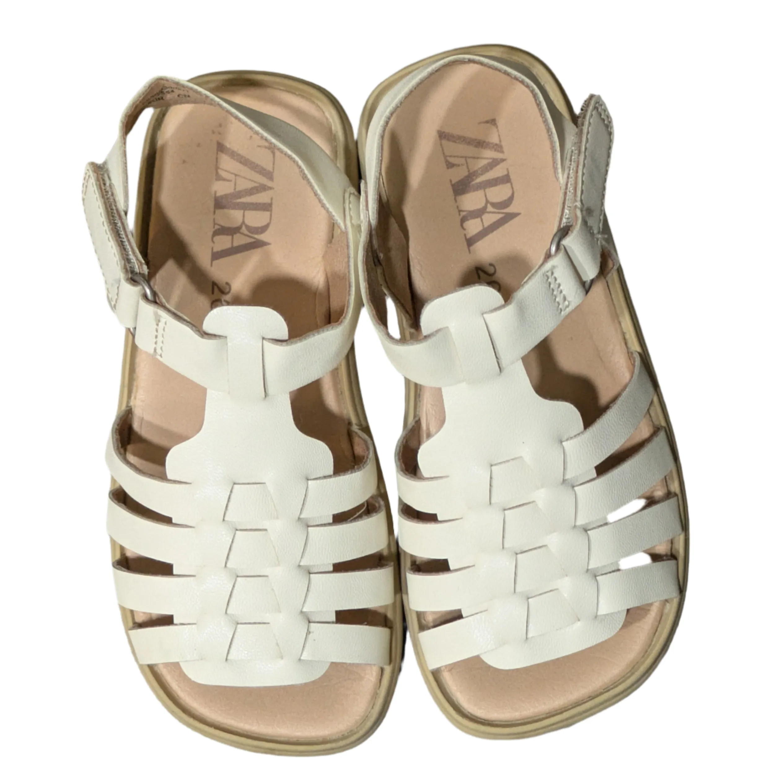 ZARA Off-White Tula Fisherman Sandals - Kids Size: UK 8 / EU 26 / US 9
