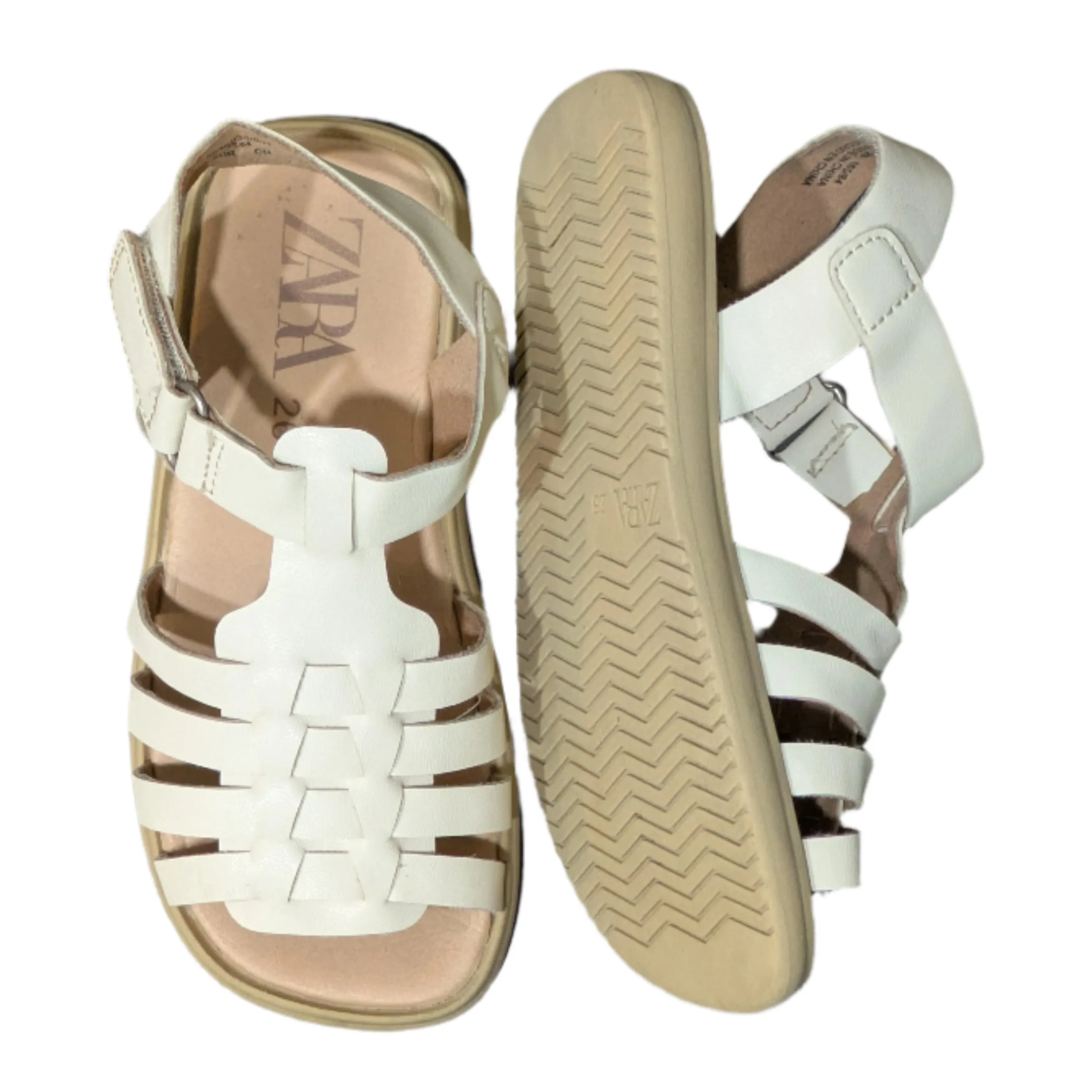 ZARA Off-White Tula Fisherman Sandals - Kids Size: UK 8 / EU 26 / US 9