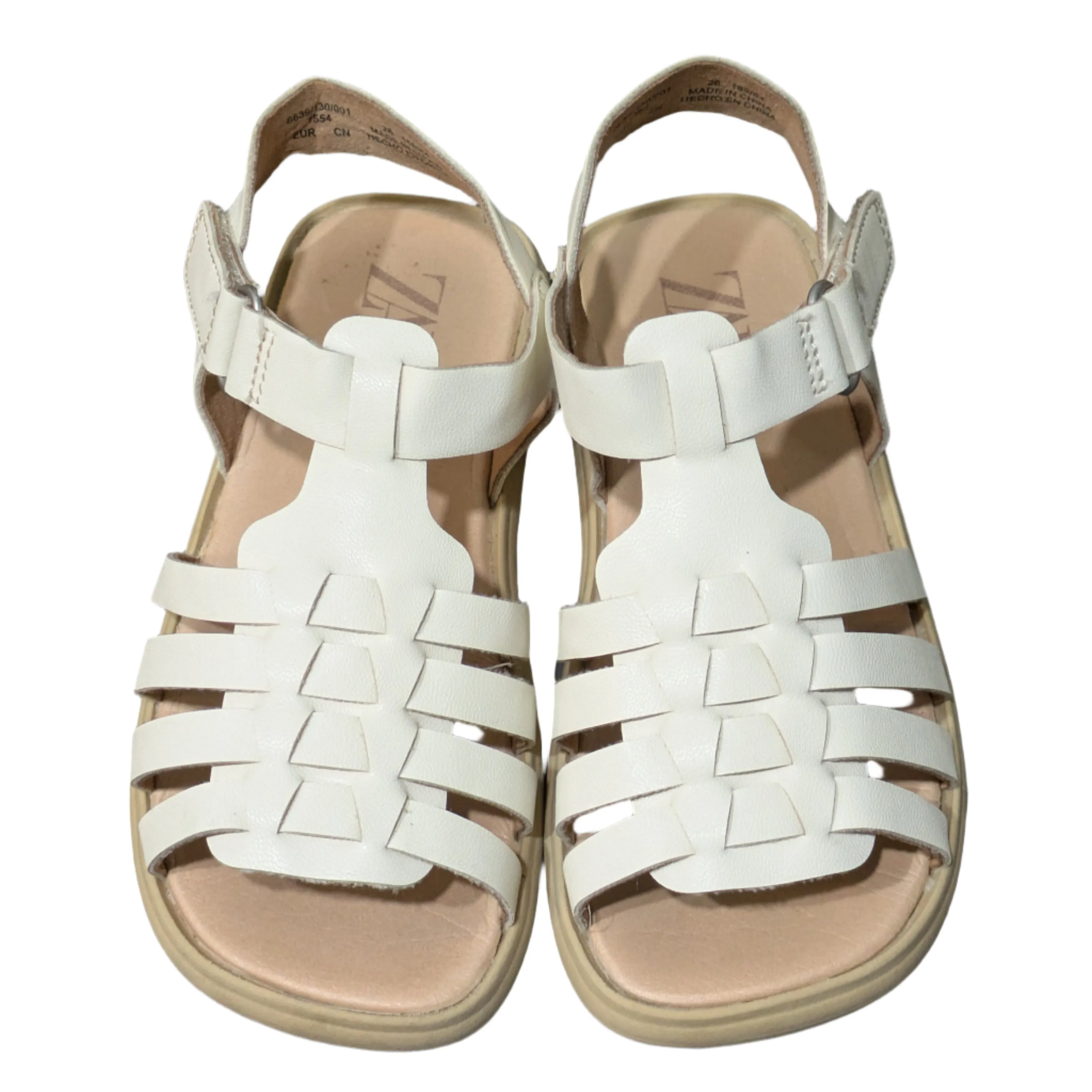 ZARA Off-White Tula Fisherman Sandals - Kids Size: UK 8 / EU 26 / US 9